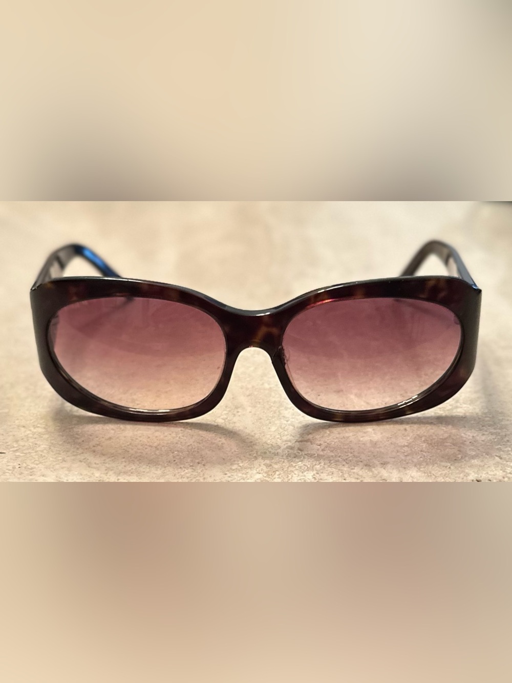 Prada SPR 10E Brown Tortoise Sunglasses AS-IS Damaged